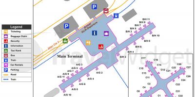 Kuala lumpuru aerodrom glavni terminal mapu