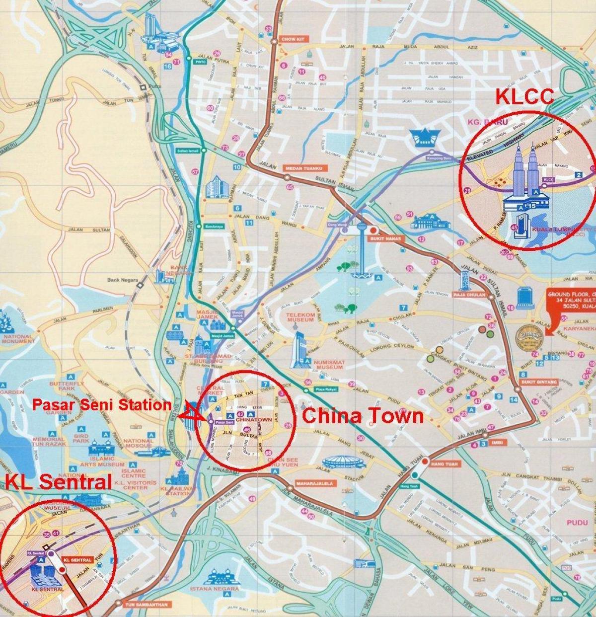 kineskoj četvrti maleziji mapu