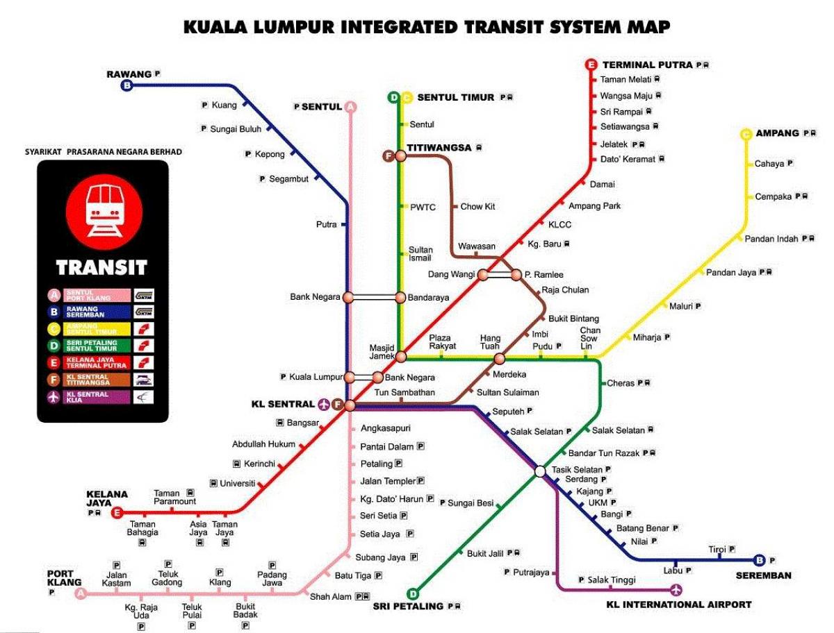 mapa metroa kuala lumpuru
