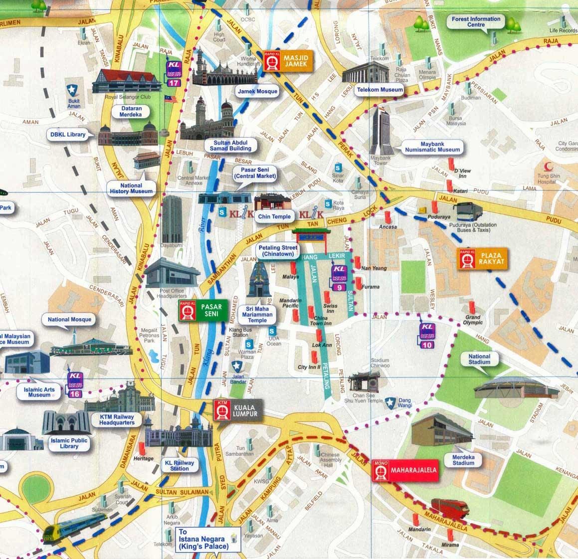 mapa petaling ulici kuala lumpuru
