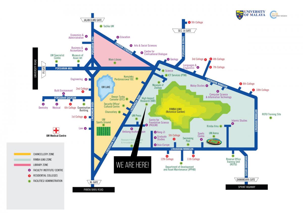 Mapi univerziteta malaji