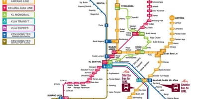 Kuala lumpuru željezničke stanice mapu