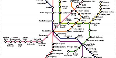 Maleziji mapa metroa