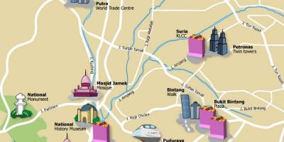 Kuala lumpuru mjesta interesa mapu