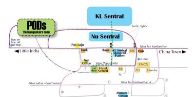 Kuala lumpuru autobuskoj stanici mapu
