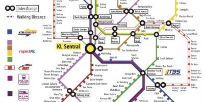 Kuala lumpuru transport mapu