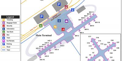 Kuala lumpuru terminal međunarodnog aerodroma mapu