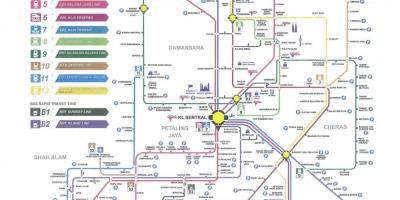 Kuala lumpuru tranzitna ogradu mapu