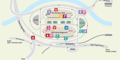 Mapa mid dolini tržnom centru